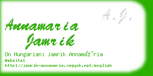 annamaria jamrik business card